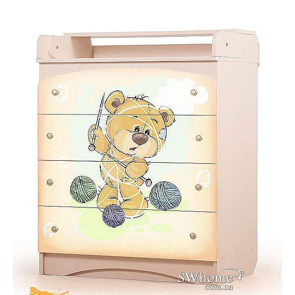 Комод пеленальний Вальтер Ведмедик Хеппі Венге світлий Комод пеленальний Вальтер Ведмедик Хеппі Венге світлий-0