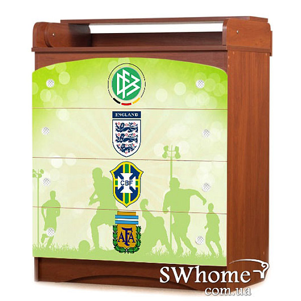 Комод пеленальний Вальтер Футбол №2 Яблуня локарно Комод пеленальний Вальтер Футбол №2 Яблуня локарно-0