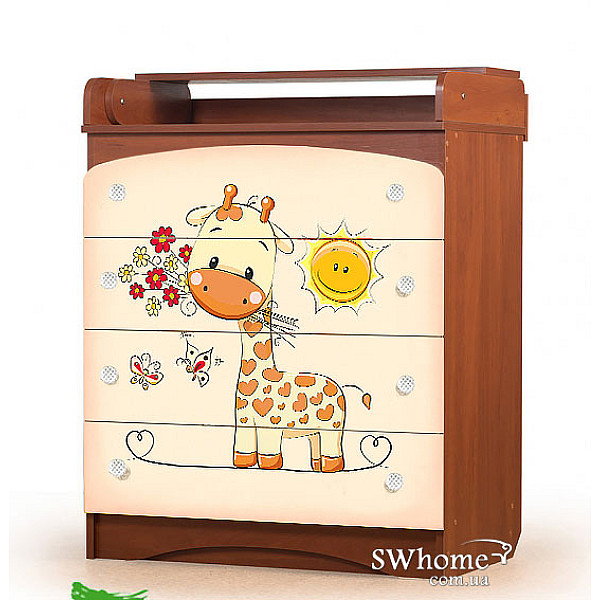 Комод пеленальний Вальтер Жираф Яблуня локарно-ваніль-0