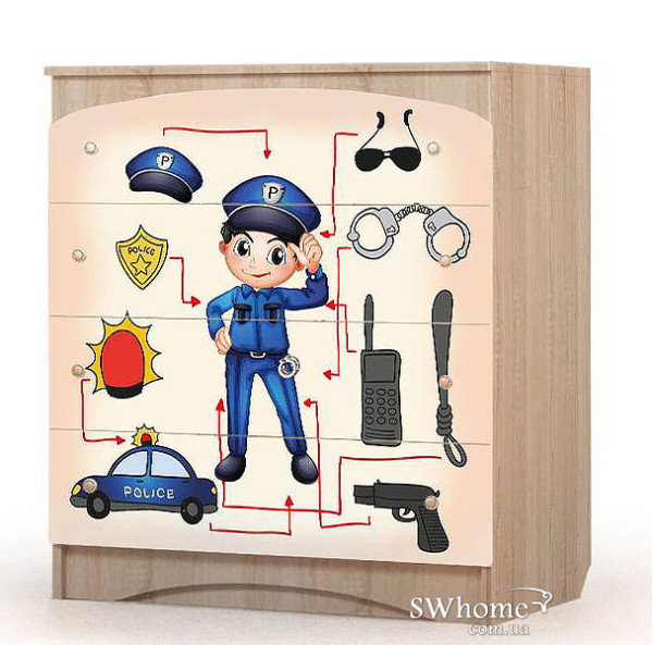 Комод пеленальний Вальтер Поліція Дуб сонома Комод пеленальний Вальтер Поліція Дуб сонома-0