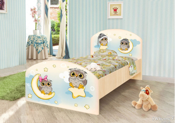 Ліжко Вальтер Сови Венге світлий Ліжко Вальтер Сови Венге світлий-0