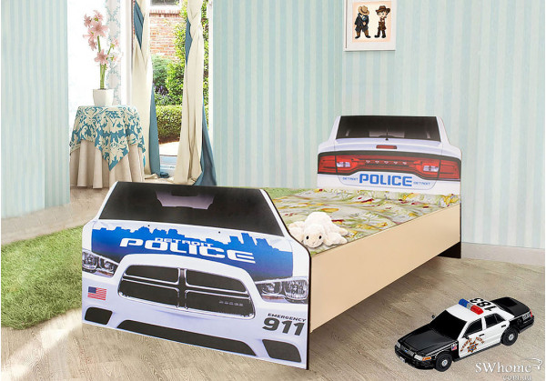 Ліжко Вальтер Поліція Венге світлий Ліжко Вальтер Поліція Венге світлий-0