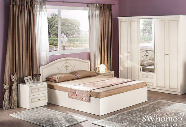 Двоспальне ліжко Embawood Стелла Біле-0