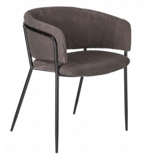 Крісло La Forma KONNIE Сірий вельвет-0