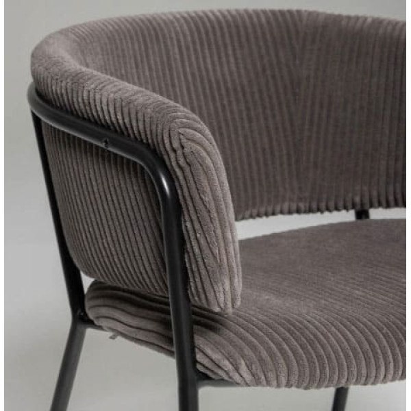 Крісло La Forma KONNIE Сірий вельвет-4