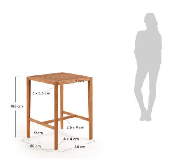 Барный стол La Forma CYBILLE CC1027M46 Барный стол La Forma CYBILLE CC1027M46-1