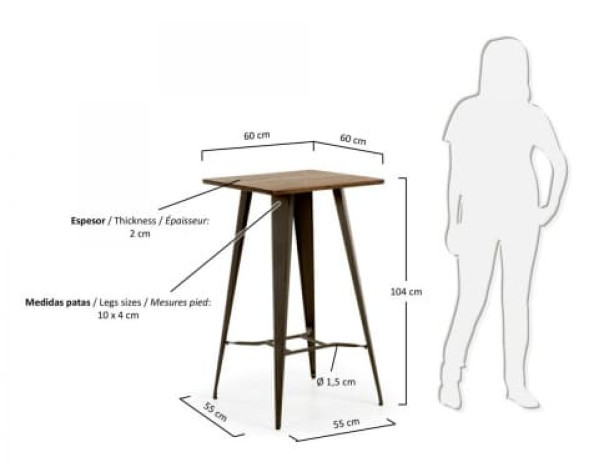Барный стол La Forma MALIBU C805R02 Барный стол La Forma MALIBU C805R02-1