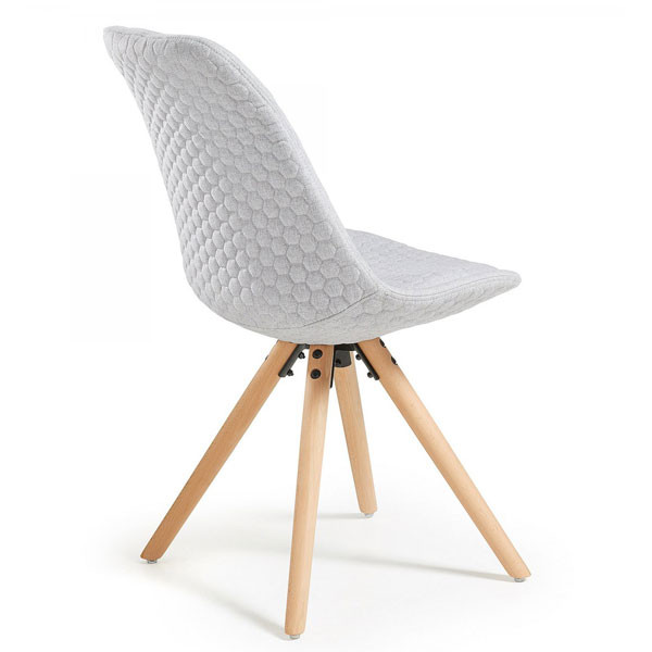 Стілець La Forma Lars Сірий тканина-бук-3