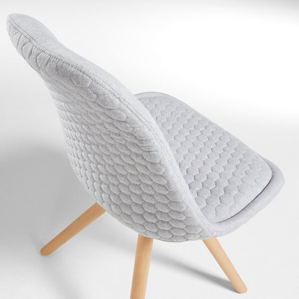 Стілець La Forma Lars Сірий тканина-бук-4