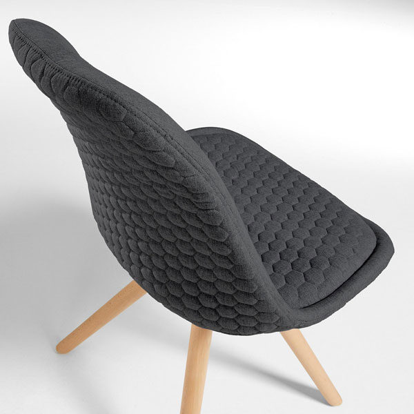 Стілець La Forma Lars Темно-сірий тканина бук-3