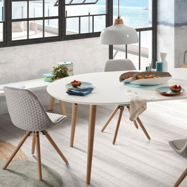 Стілець La Forma Lars Сірий тканина-бук-6