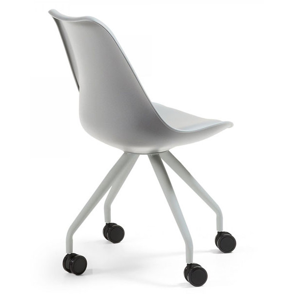 Стілець на коліщатках La Forma Lars пластик Сірий-2