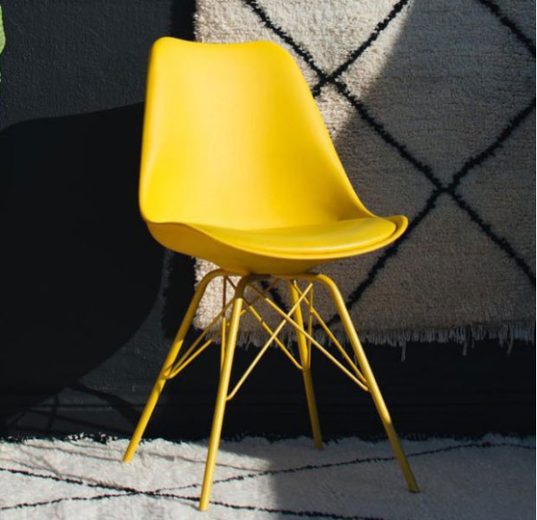 Стул La Forma Lars пластик Желтый-4