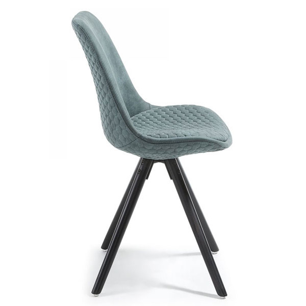 Стілець La Forma Lars Синій тканина чорний-1