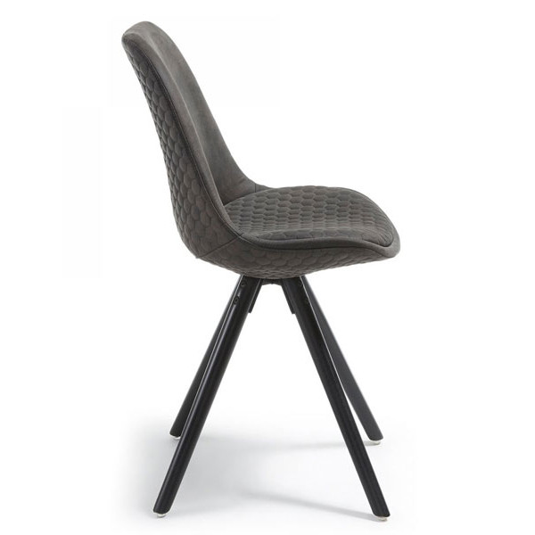 Стілець La Forma Lars Графіт тканина чорний-1