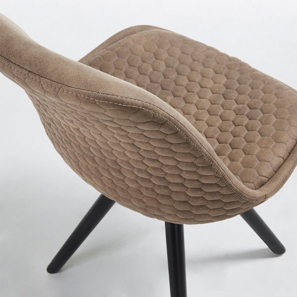 Стілець La Forma Lars Коричневий тканина чорний-4