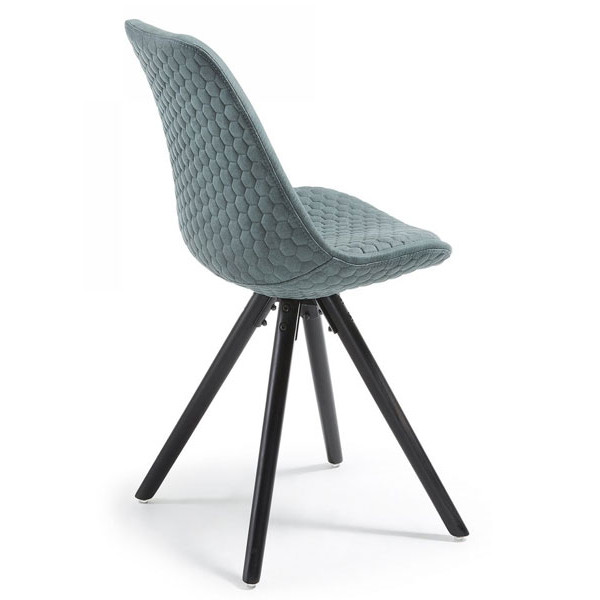 Стілець La Forma Lars Синій тканина чорний-2