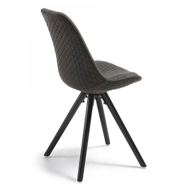 Стілець La Forma Lars Графіт тканина чорний-2