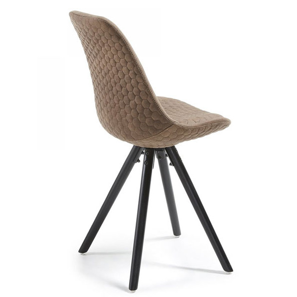 Стілець La Forma Lars Коричневий тканина чорний-2