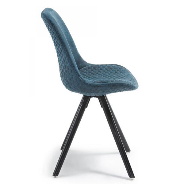 Стул La Forma Lars Темно-синий ткань черный-1