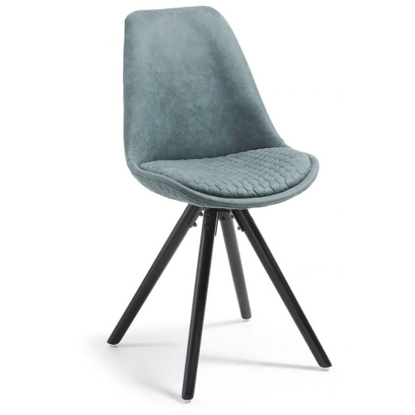 Стілець La Forma Lars Синій тканина чорний-0