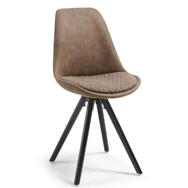 Стілець La Forma Lars Коричневий тканина чорний-0