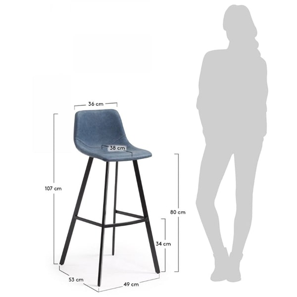 Барный стул La Forma ANDI Синий-1