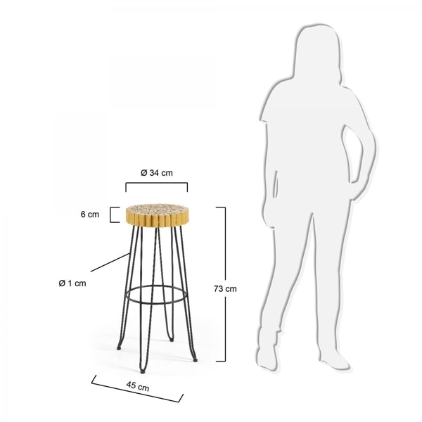 Барний стілець La Forma EVENTO Коричневий-4