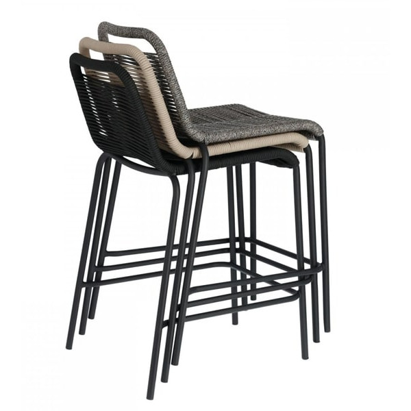 Напівбарний стілець La Forma GLENVILLE Сірий-6