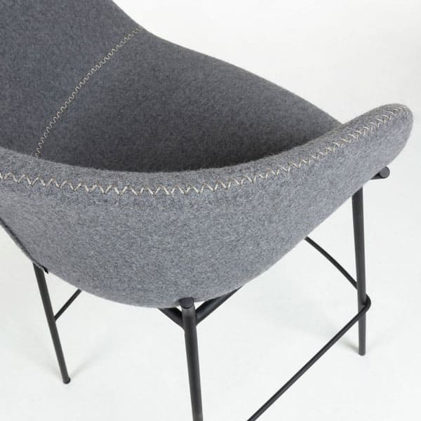 Барный стул La Forma ZADINE Серый войлок-3