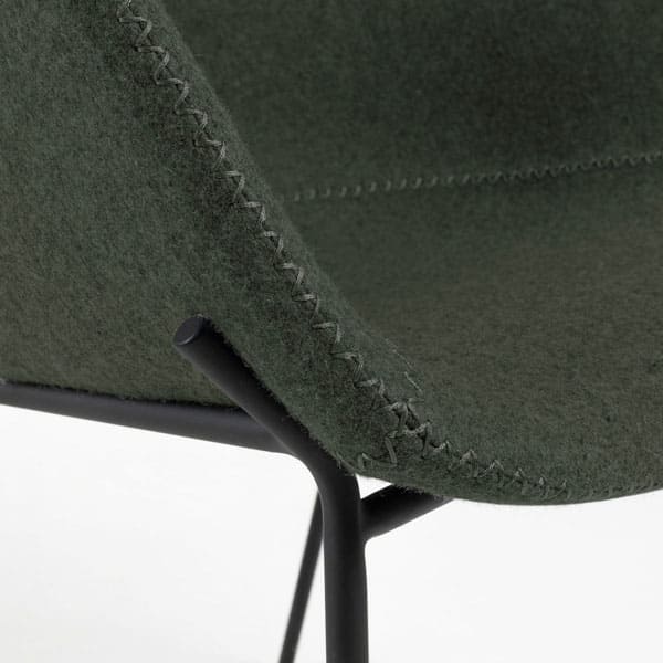 Барний стілець La Forma ZADINE Темно-зелена повсть-4