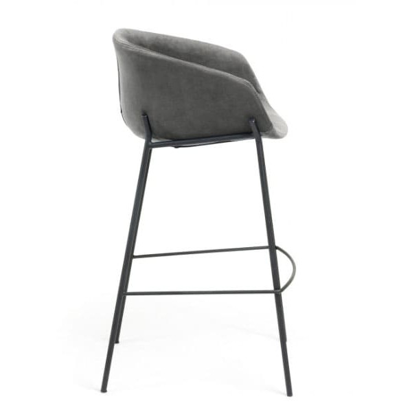 Барный стул La Forma ZADINE Серый велюр-2