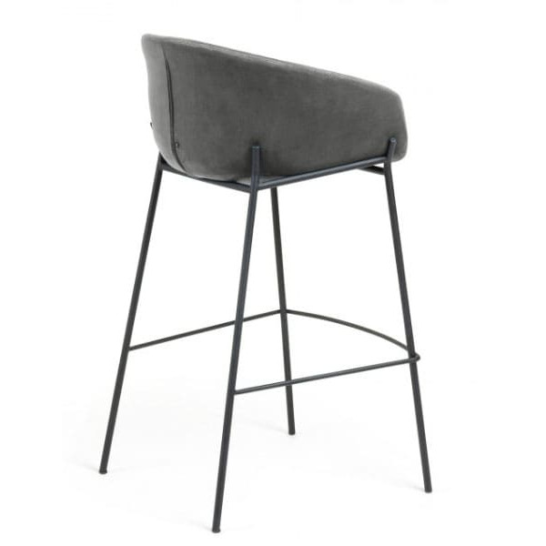 Барный стул La Forma ZADINE Серый велюр-3