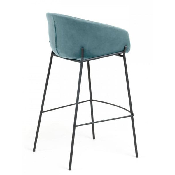 Барный стул La Forma ZADINE Бирюзовый велюр-2