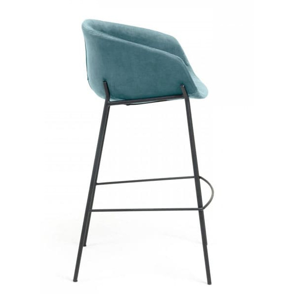 Барный стул La Forma ZADINE Бирюзовый велюр-1
