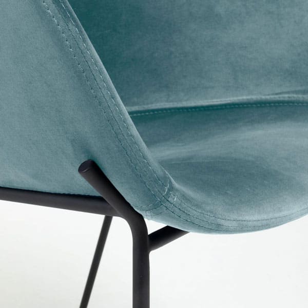 Барный стул La Forma ZADINE Бирюзовый велюр-4