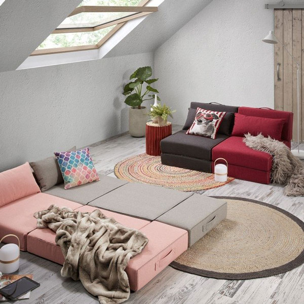 Кресло-кровать La Forma ARTY Серое S474VA03-7