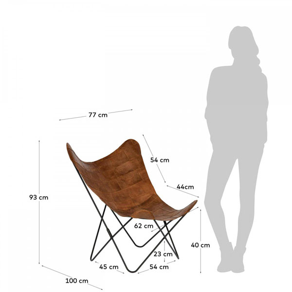 Кресло La Forma FLYNN Коричневое CC0352P10-7