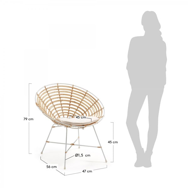 Крісло з ротанга La Forma KARTELL C584J12-7