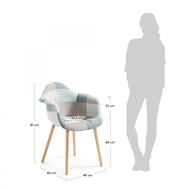 Кресло La Forma KENNA Голубое CC0234J26-4