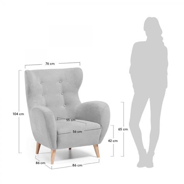 Крісло La Forma PASSO Світло-сіре S291J14-5