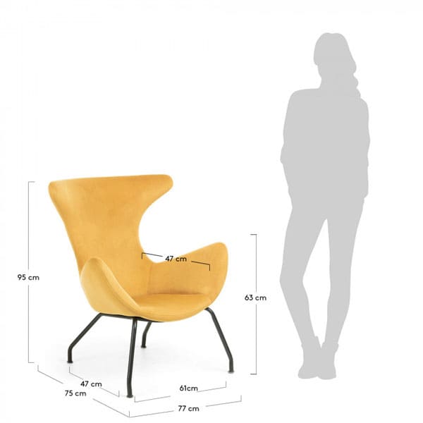Кресло La Forma VANDA Горчичный CC0754J81-6
