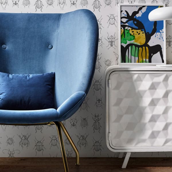 Кресло La Forma VERNEN Темно-синее CC0892J25-4