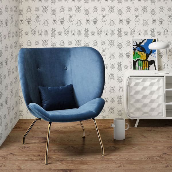 Кресло La Forma VERNEN Темно-синее CC0892J25-1