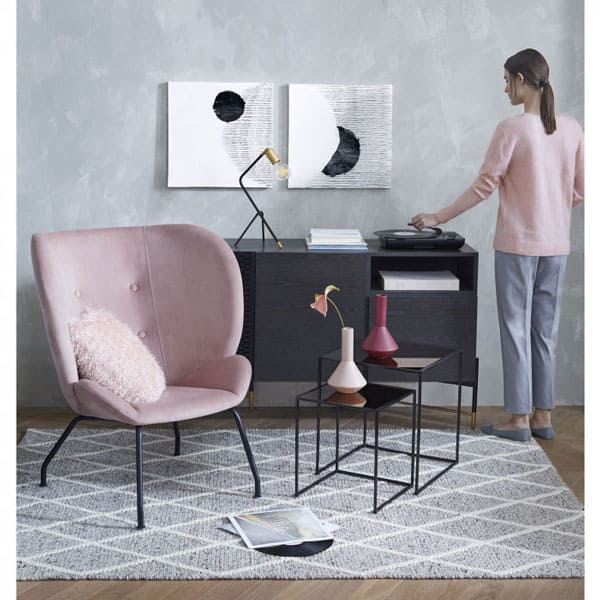 Кресло La Forma VERNEN Розовое CC0753J24 Кресло La Forma VERNEN Розовое CC0753J24-1