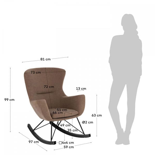 Крісло-гойдалка La Forma Otilia CC1855GR24 Крісло-гойдалка La Forma Otilia CC1855GR24-5