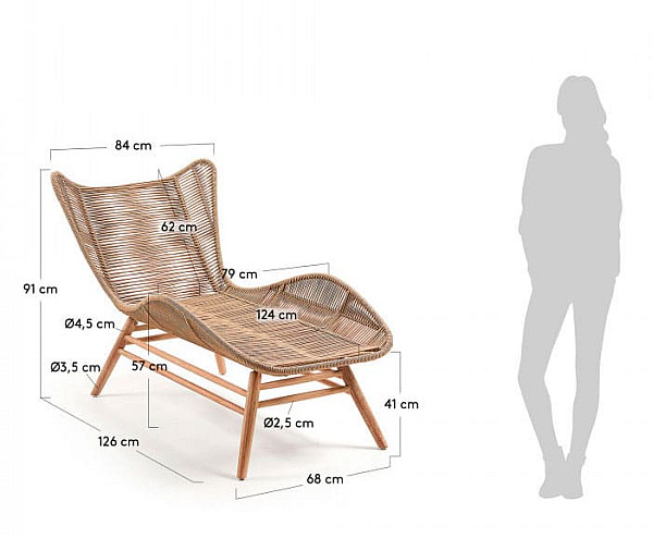 Кресло-шезлонг La Forma KUBIC CC1044J12-7