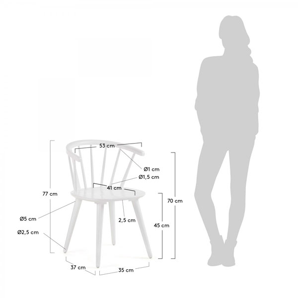 Стул La Forma KRISE Белый-2