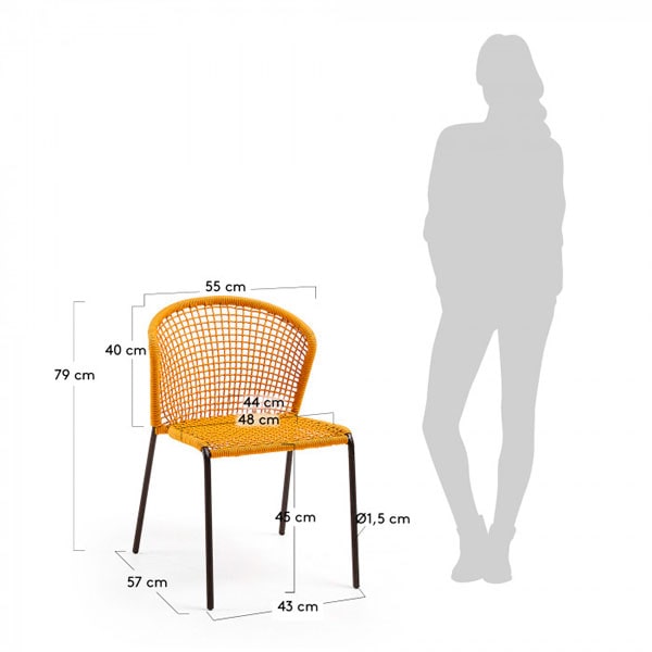 Стілець La Forma MATHEW Гірчичний-2