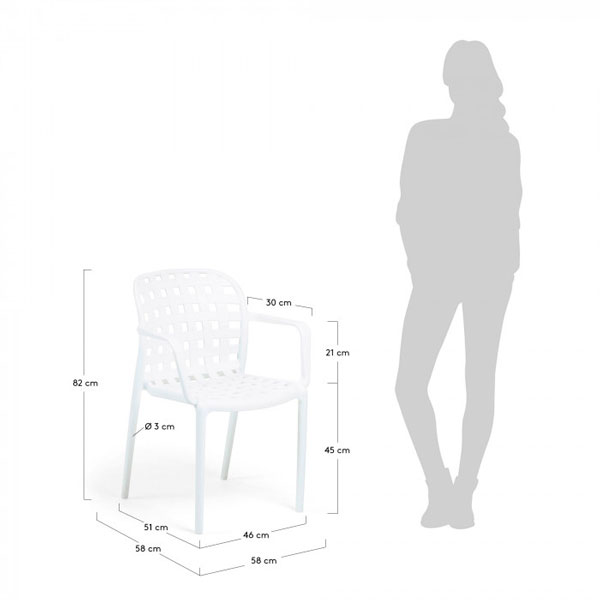 Стілець La Forma ONHA Білий-5